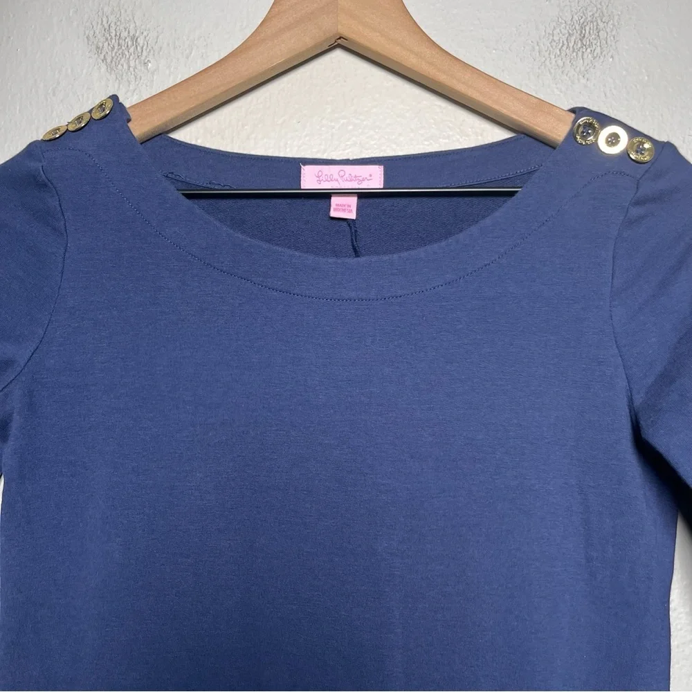 Lilly Pulitzer Women‎ Lilah Dress XXS Navy Blue Preppy Old Money Shift Nautical - Picture 5 of 11